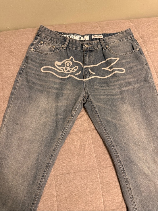 Icecream Other - Icecream Men's Faded Blue Graphic Relaxed Jeans